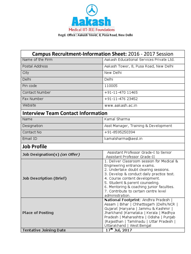 Akash Job | PDF | Qualifications | Academia