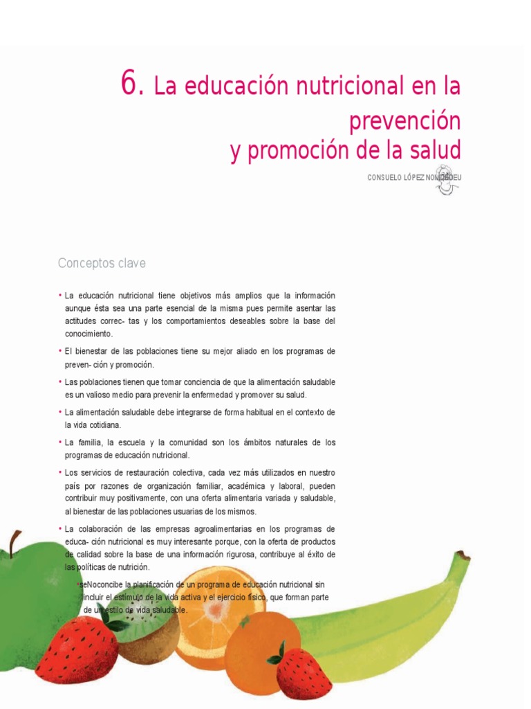 Educación Nutricional y Salud Pública | PDF | Nutrición | Dieta y nutrición