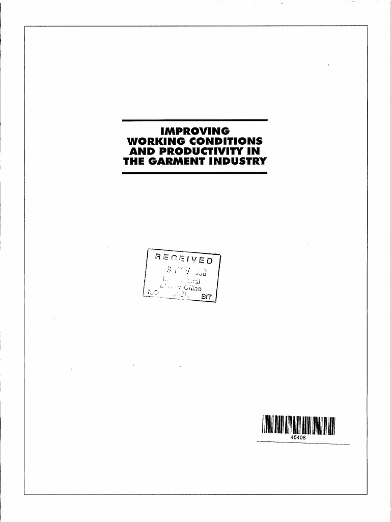 IMPROVING Working Conditions in Garment Ind PDF | PDF