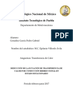 Deducción de La Ecuación de Transferencia de Calor Por Conducción Bidireccional en Estado Estacionario