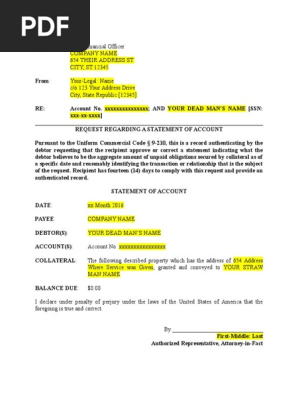 Statement of Account Template