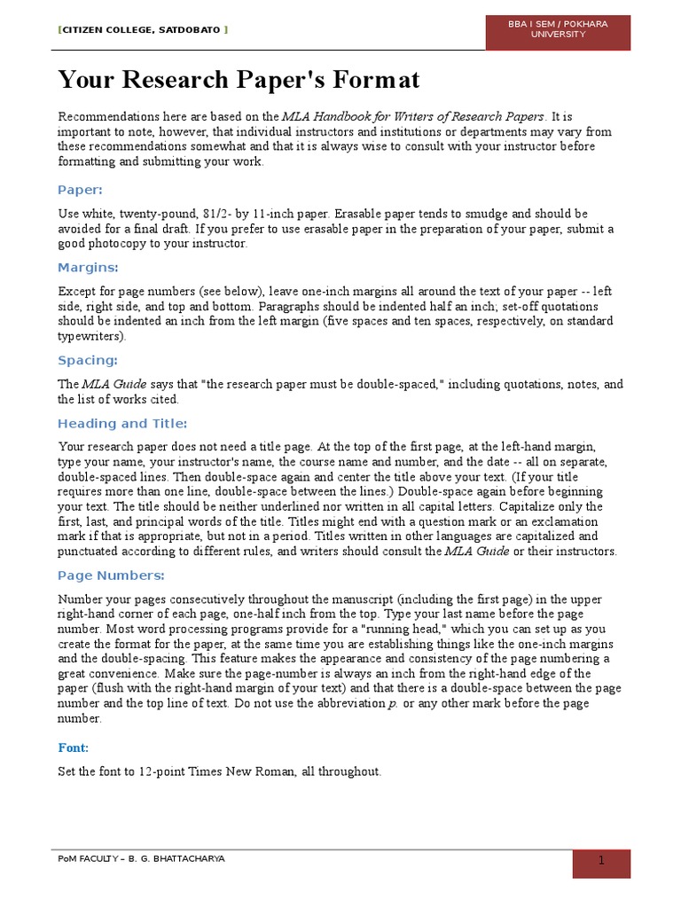 Example of complete research paper image