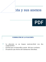 Formación de la placenta y sus anexos