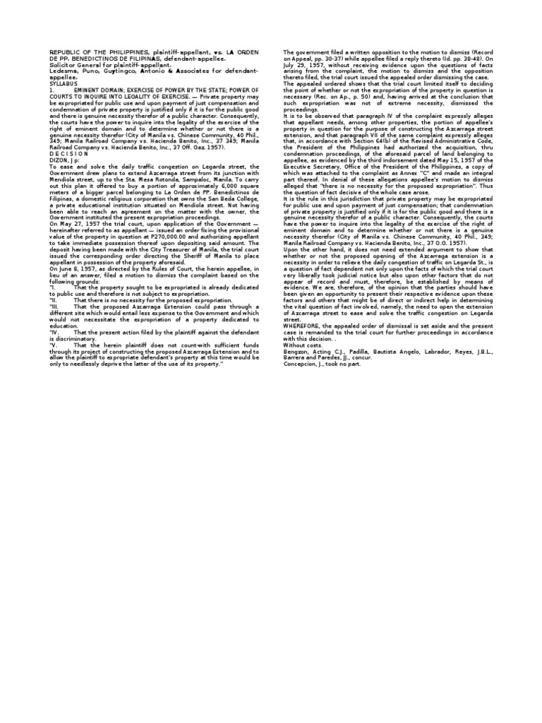 Eminent Domain Cases PDF Eminent Domain Property