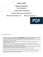 Mziemnicki Nurs 3020 Clinical Final Evaluation