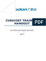 Cubicost Training Handout - Glodon Software SDN BHD