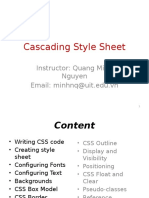 Cascading Style Sheet: Instructor: Quang Minh Nguyen Email: Minhnq@uit - Edu.vn