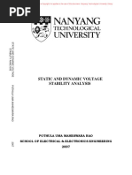 Static and Dynamic Voltage Stability Tez