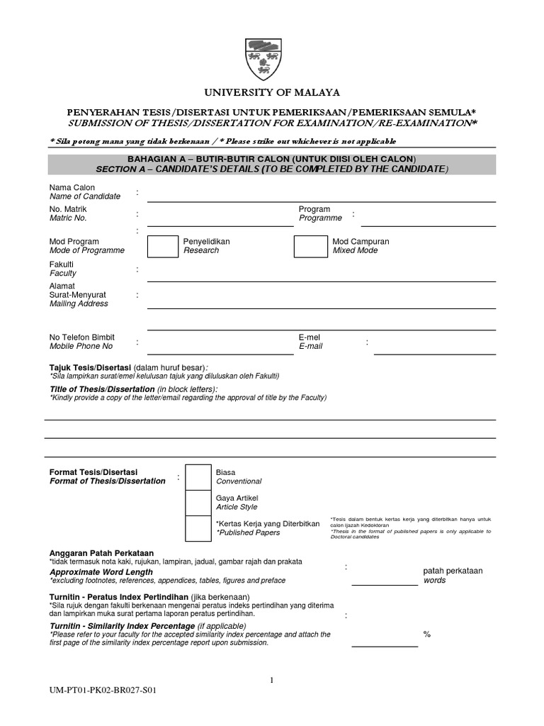 dissertation examinations