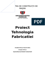 Proiect Tehnologia Fabricatiei 2