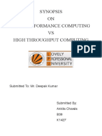 Synopsis ON High Performance Computing VS High Throughput Computing