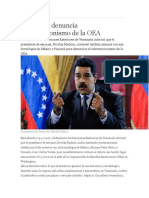 Venezuela Denuncia Intervencionismo de La OEA