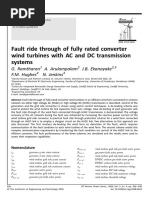 Fault Ride Through of Fully Rated Converter Wind Turbines With AC and DC Transmission Systems