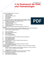 Raspunsuri La Examenul de Stat-modulul Hematologie