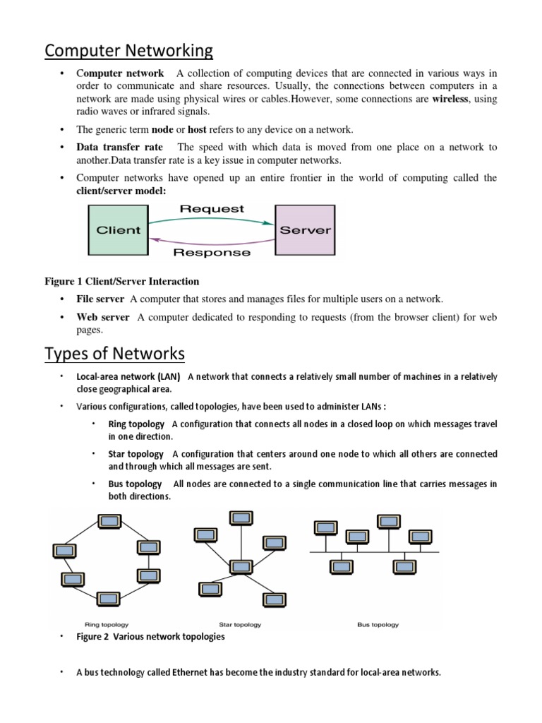Computer Networking: Client/server Model | PDF | Network Topology ...