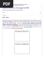 Download Learn Korean Through K-POP_ BTS - Run by Sara Ferr SN343073625 doc pdf