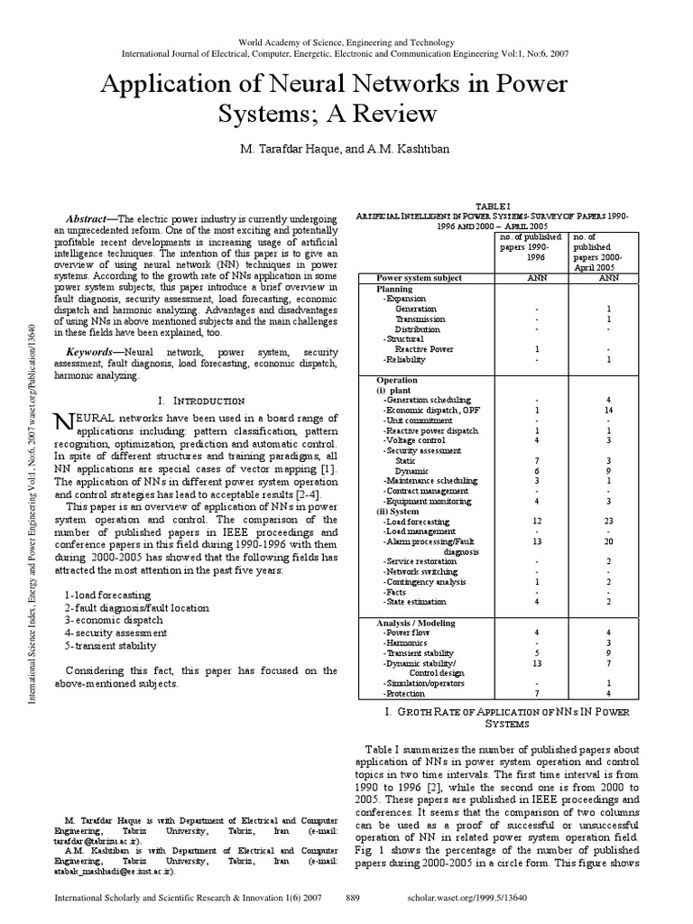 Neural Networks in Power Systems Overview | PDF | Artificial Neural ...