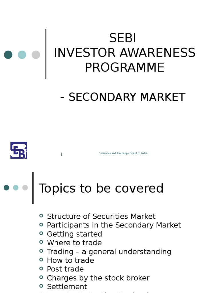 SEBI Investor Awareness Program Guide | PDF | Securities Market | Stocks