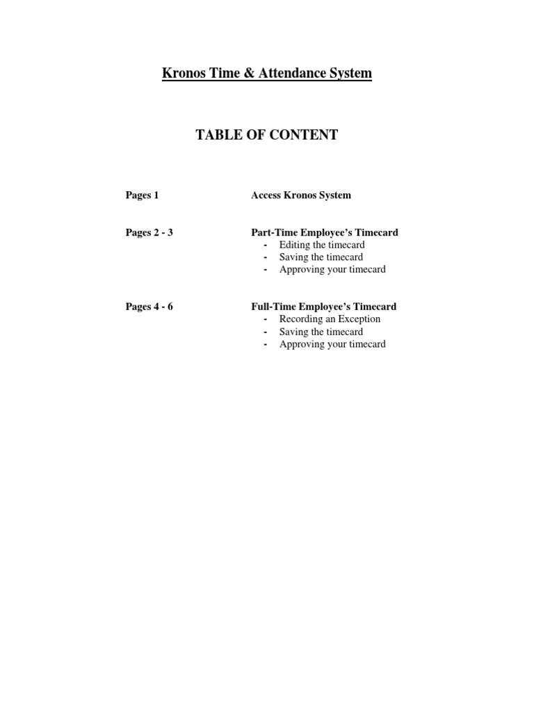 Kronos Time Management System PDF | PDF | Business | Finance & Money ...