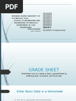 Grade Sheet