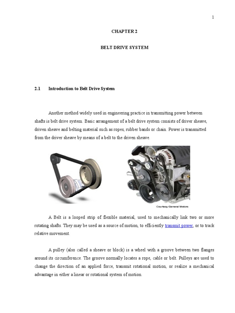 Overview of Belt Drive Systems | PDF | Belt (Mechanical) | Mechanical ...