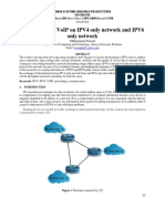 Comparison of VoIP on IPV4 only network and IPV6 only network