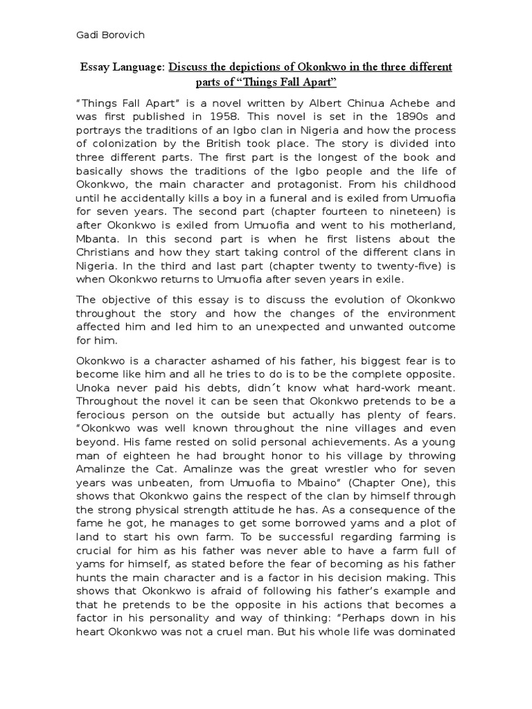 Essay Language Things Fall Apart Pdf