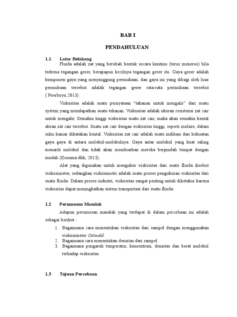 Bab I Dan Ii Viskositas