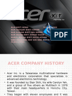 History and Management of Tech Giant Acer