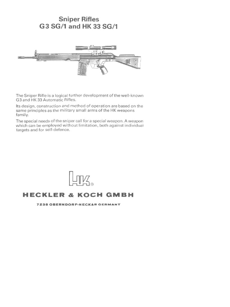 Sniper Rifles G3 SG1 and HK 33 SG1 | PDF