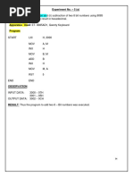 Microprocessor and Get The Result in Hexadecimal