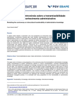 Revisitando A Controvérsia Sobre A Transmissibilidade Intercultural Do Conhecimento Administrativo