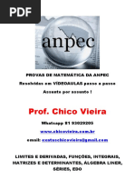 PROVAS MATEMÁTICA DA ANPEC POR ASSUNTO - Prof Chico Vieira Curso Em Vídeoaulas No Site 