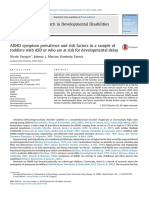 Adhd Symptom Prevalence and Risk Factors in A Sample of Toodlers With Asd