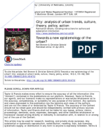 City: Analysis of Urban Trends, Culture, Theory, Policy, Action