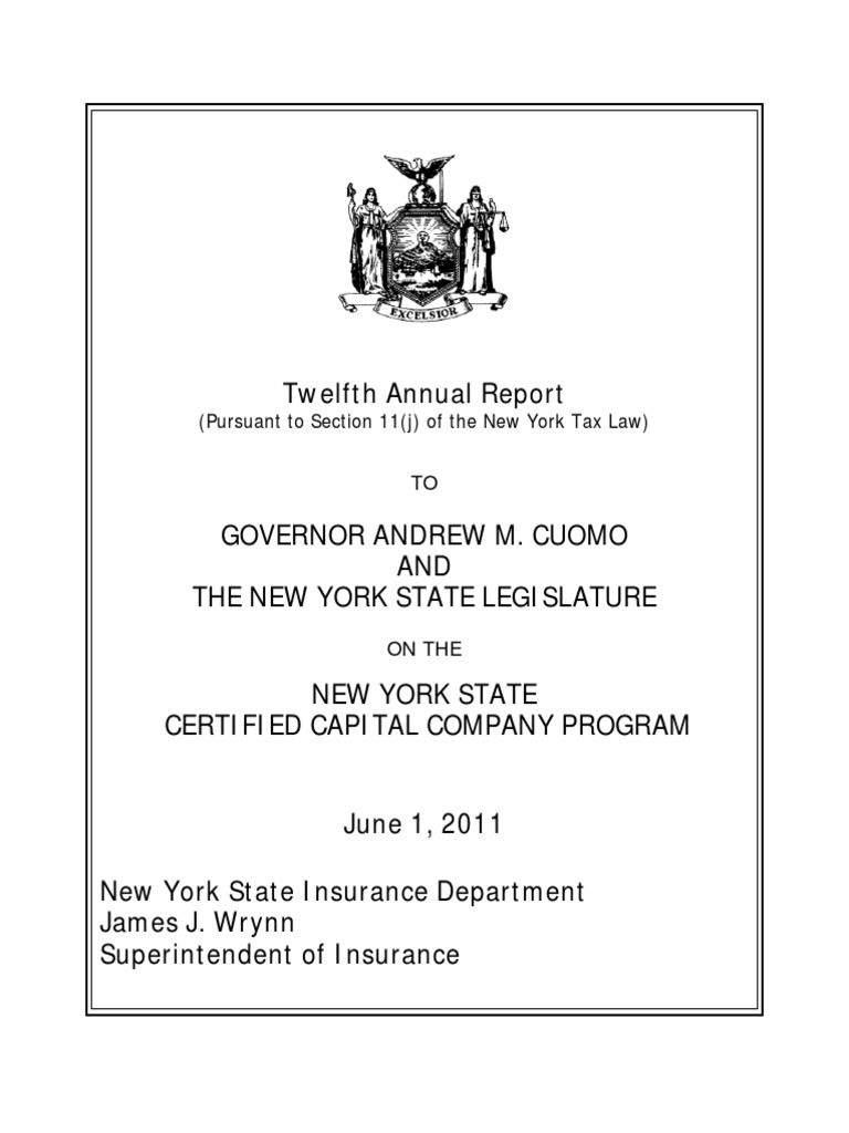2011 New York CAPCO Program Report | PDF | Venture Capital | Corporate ...