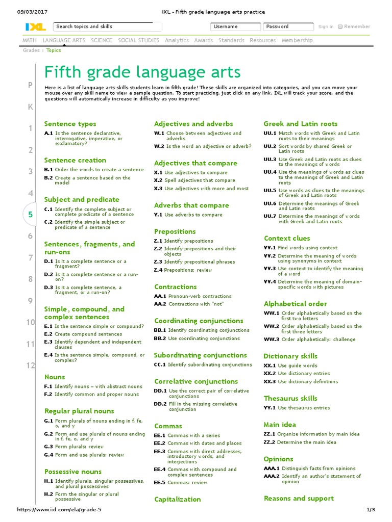ixl-fifth-grade-language-arts-practice-pdf-perfect-grammar-verb