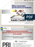 7 - GUIA - Criterios Financieros para Evaluar Proyectos de Inversión - PRI PDF