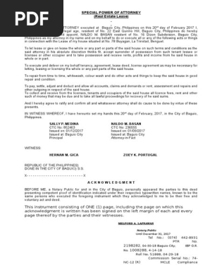 21. Special Power of Attorney