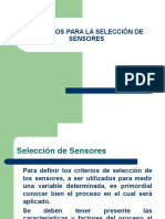 Criterios de Seleccion de Sensores