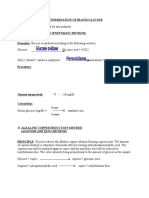 Determination of Blood Glucose