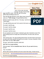 Story Time The Ugly Duckling Transcript