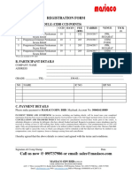 Registration Form: A. Training Schedule (Cidb CCD Points)