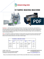 Non-Woven Fabric Making Machine: Technical Specifications