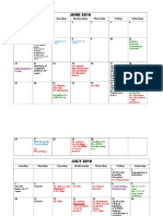 Calendar of Activities and Exams