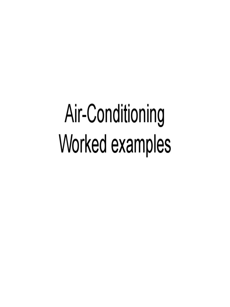 Air Conditioning Example PDF Engineering Thermodynamics Chemical