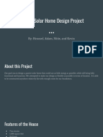 Passive Solar Home Design Project 1