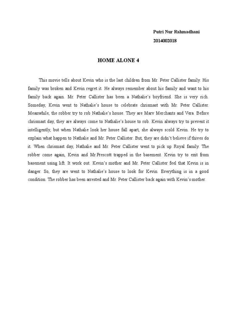 Summary Home Alone 4