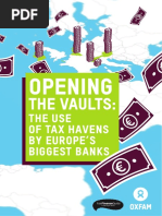 Opening The Vaults: The Use of Tax Havens by Europe's Biggest Banks