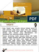 Sejarah Penulisan Hadits & Metodologi Pemahaman Hadits